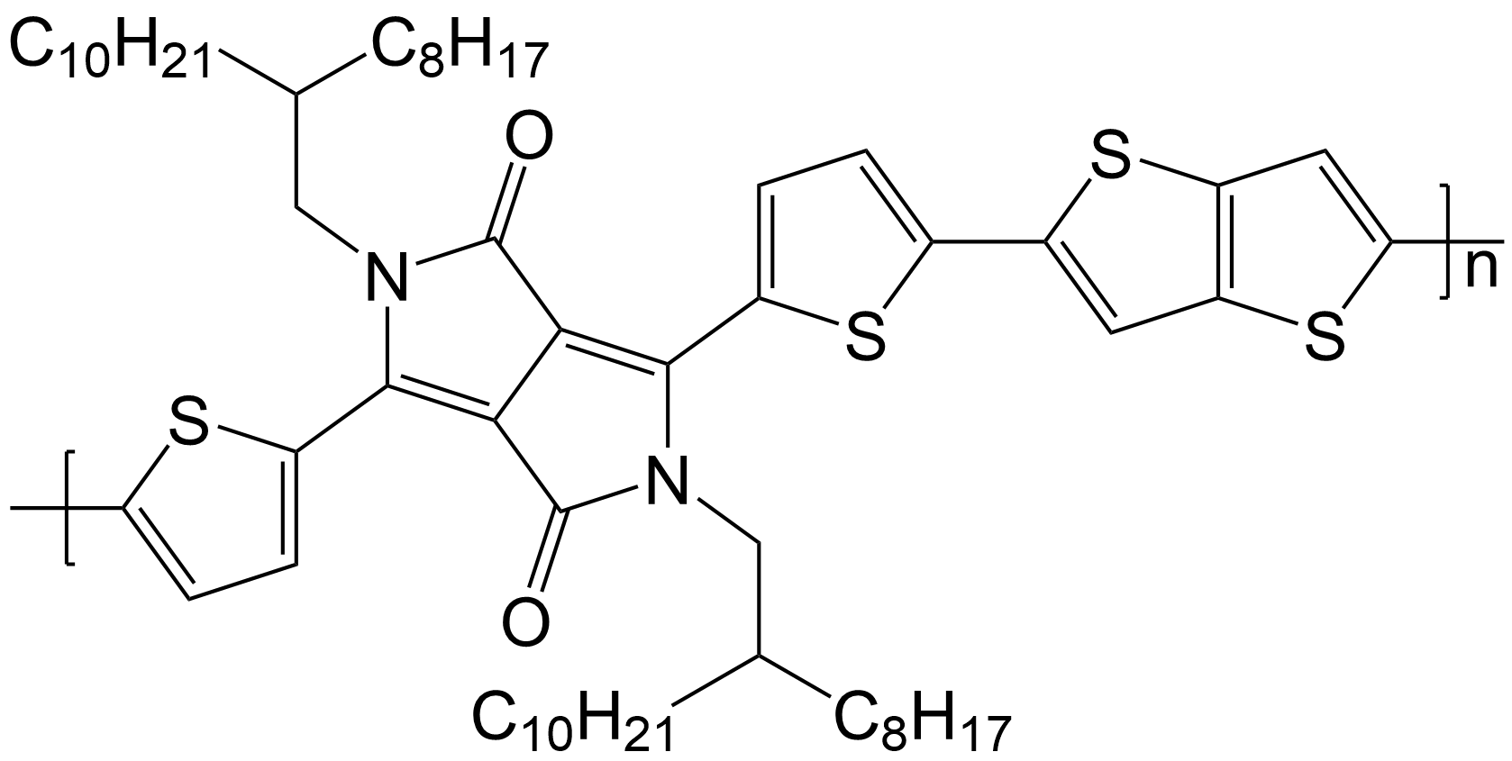 Poly-3-([2,2':5',2''-terthiophen]-5-yl)-2,5-bis(2-octyldodecyl)-6-(thiophen-2-yl)-2,5-dihydropyrrolo[3,4-c]pyrrole-1,4-dione(DPP-2T)/1260685-66-2